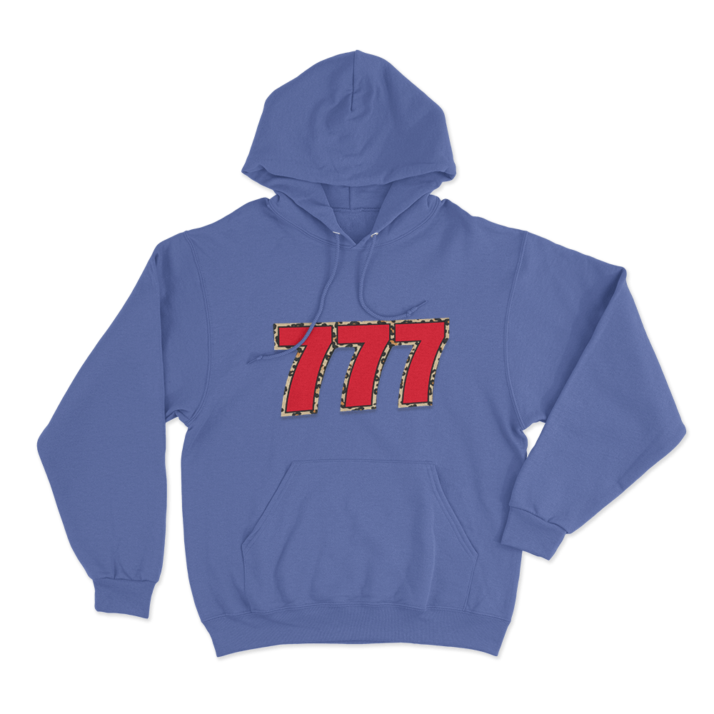 777 Leopard Unisex Hoodie Blue 777 Leopard Unisex Hoodie Blue