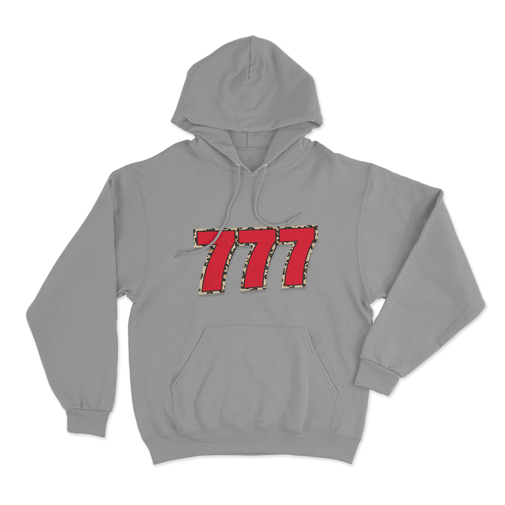 777 Leopard Unisex Hoodie Grey 777 Leopard Unisex Hoodie Grey