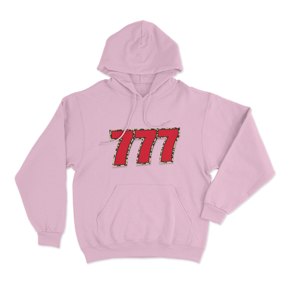 777 Leopard Unisex Hoodie Pink 777 Leopard Unisex Hoodie Pink