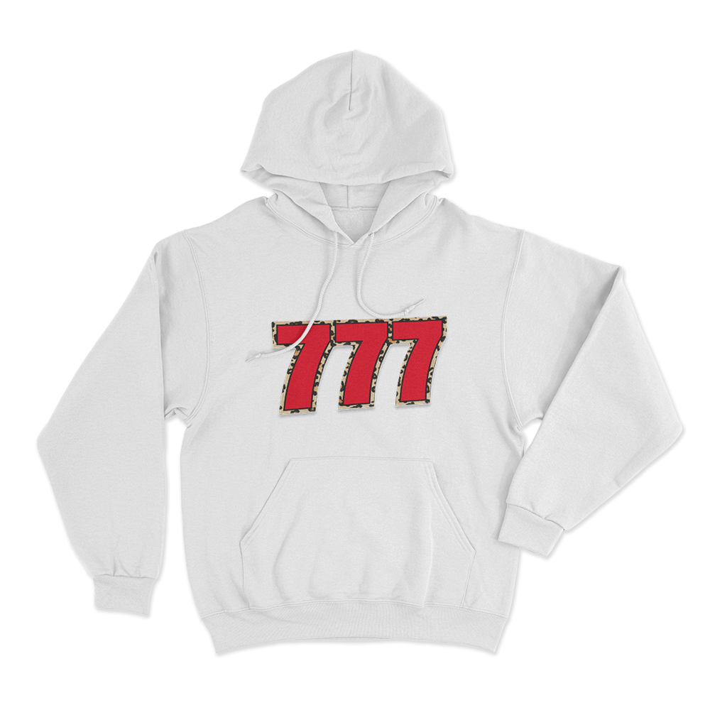 777 Leopard Unisex Hoodie White 777 Leopard Unisex Hoodie White