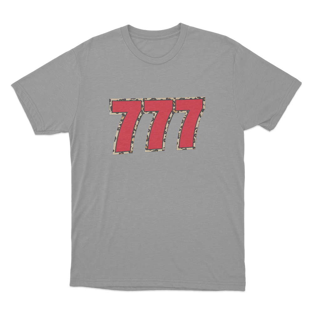 777 Leopard Unisex T Shirt Grey 777 Leopard Unisex T Shirt Grey