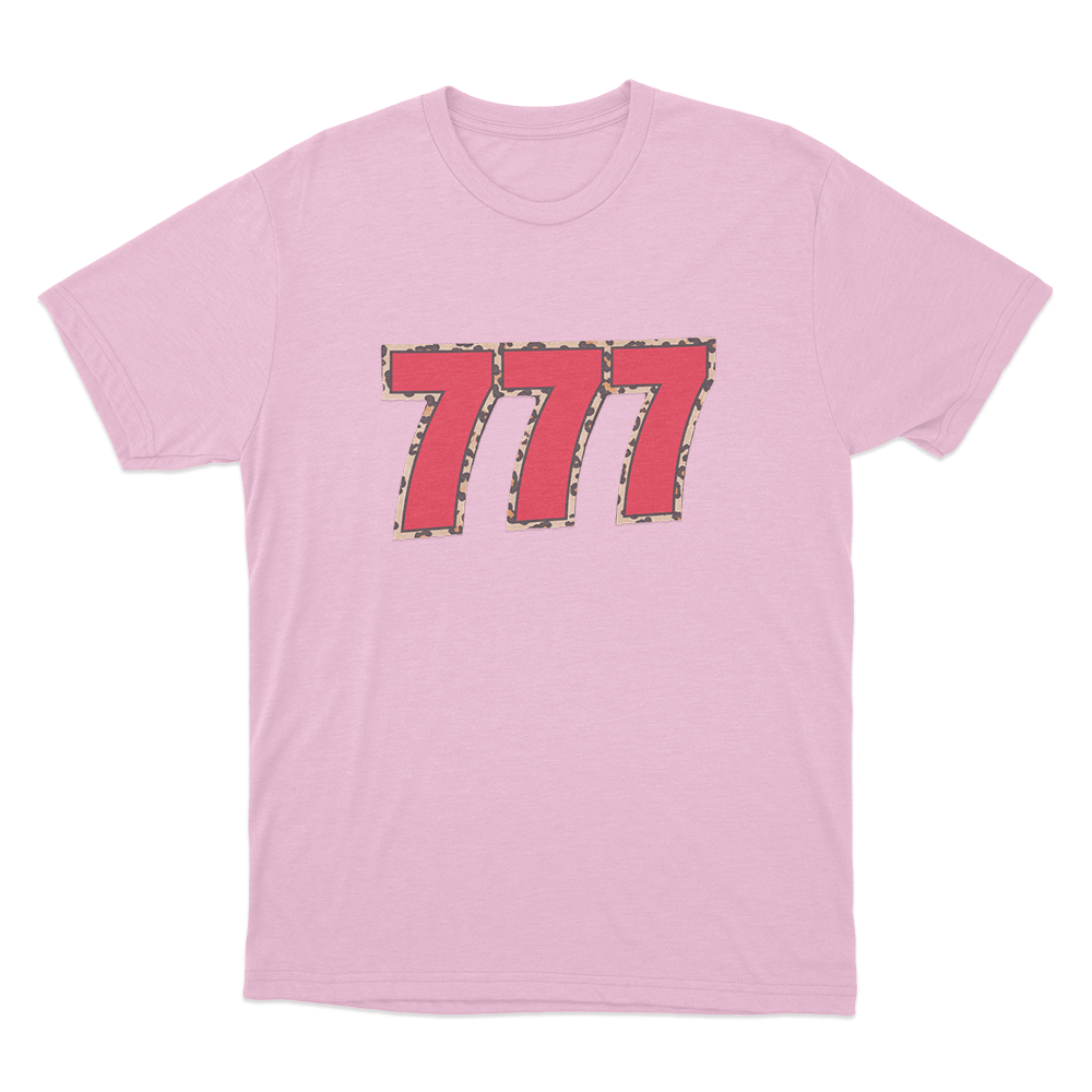 777 Leopard Unisex T Shirt Pink 777 Leopard Unisex T Shirt Pink