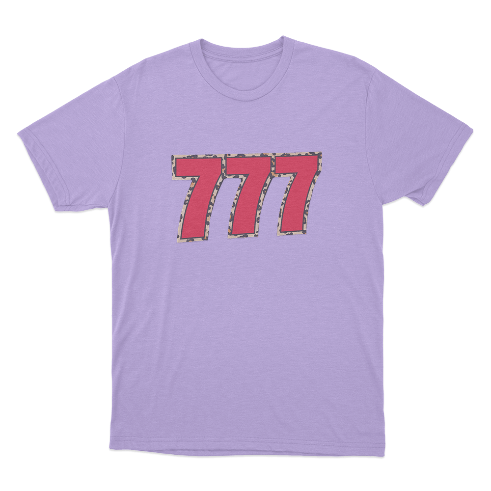 777 Leopard Unisex T Shirt Purple 777 Leopard Unisex T Shirt Purple