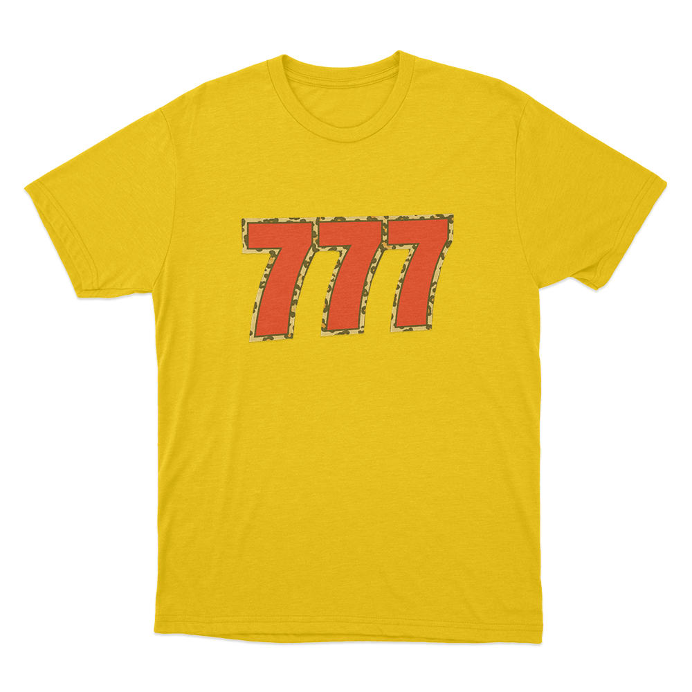 777 Leopard Unisex T Shirt Yellow 777 Leopard Unisex T Shirt Yellow