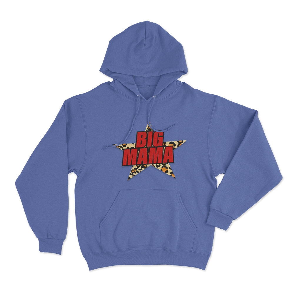 Big Mama Leopard Star Unisex Hoodie Blue Big Mama Leopard Star Unisex Hoodie Blue