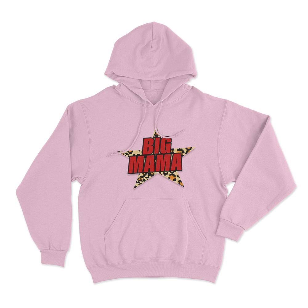 Big Mama Leopard Star Unisex Hoodie Pink Big Mama Leopard Star Unisex Hoodie Pink