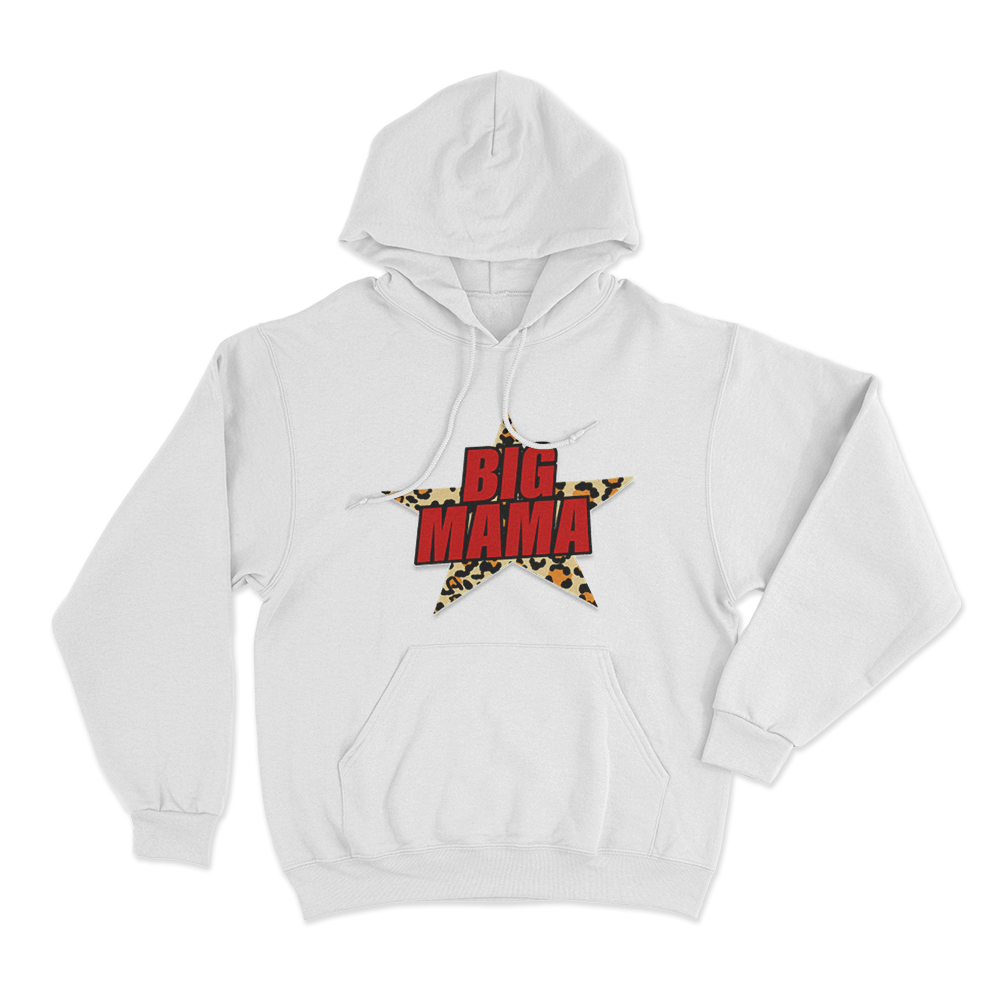 Big Mama Leopard Star Unisex Hoodie White Big Mama Leopard Star Unisex Hoodie White