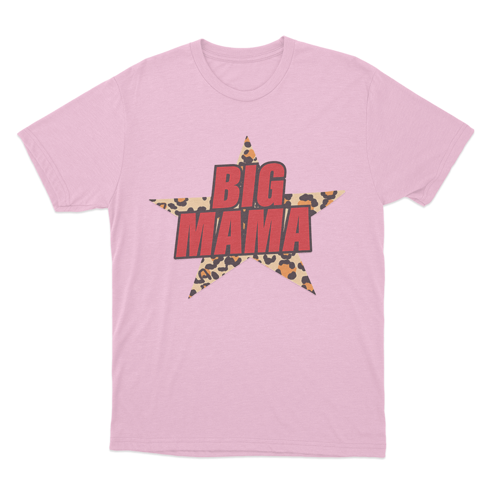 Big Mama Leopard Star Unisex T Shirt Pink Big Mama Leopard Star Unisex T Shirt Pink 1