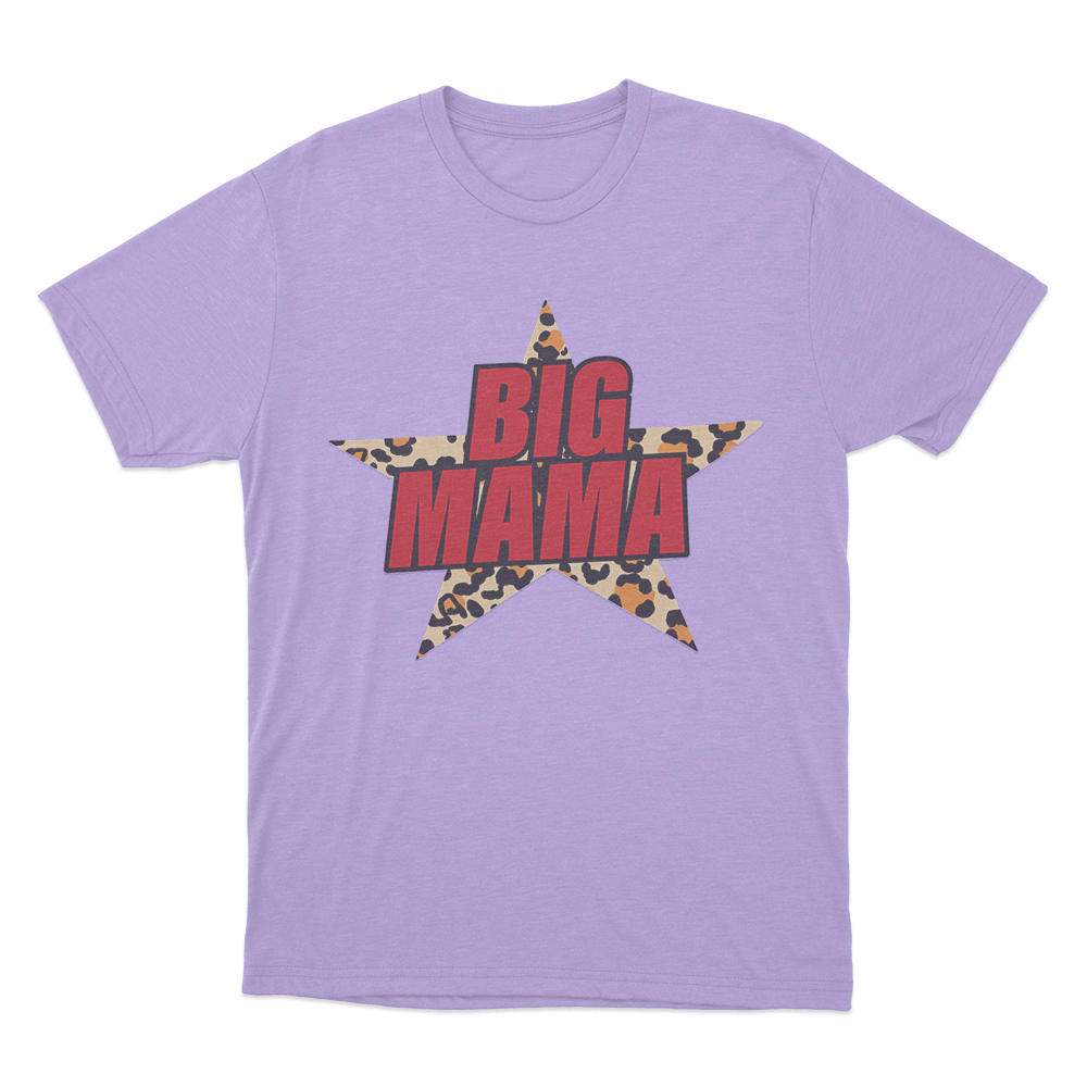 Big Mama Leopard Star Unisex T Shirt Purple Big Mama Leopard Star Unisex T Shirt Purple 1