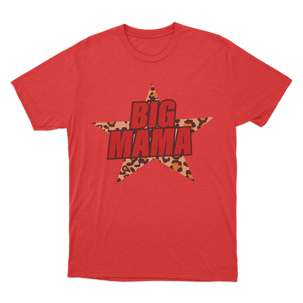 Big Mama Leopard Star Unisex T Shirt Red Big Mama Leopard Star Unisex T Shirt Red 1