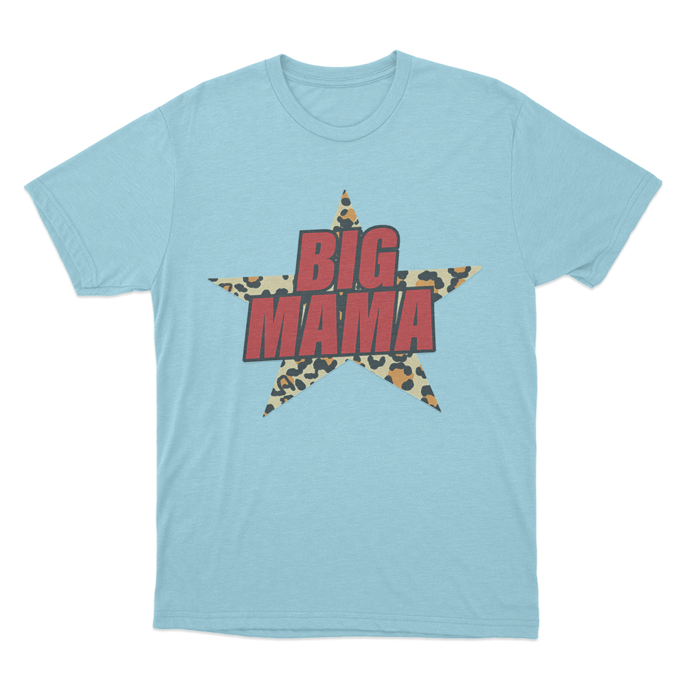 Big Mama Leopard Star Unisex T Shirt Sky Blue Big Mama Leopard Star Unisex T Shirt Sky Blue 1