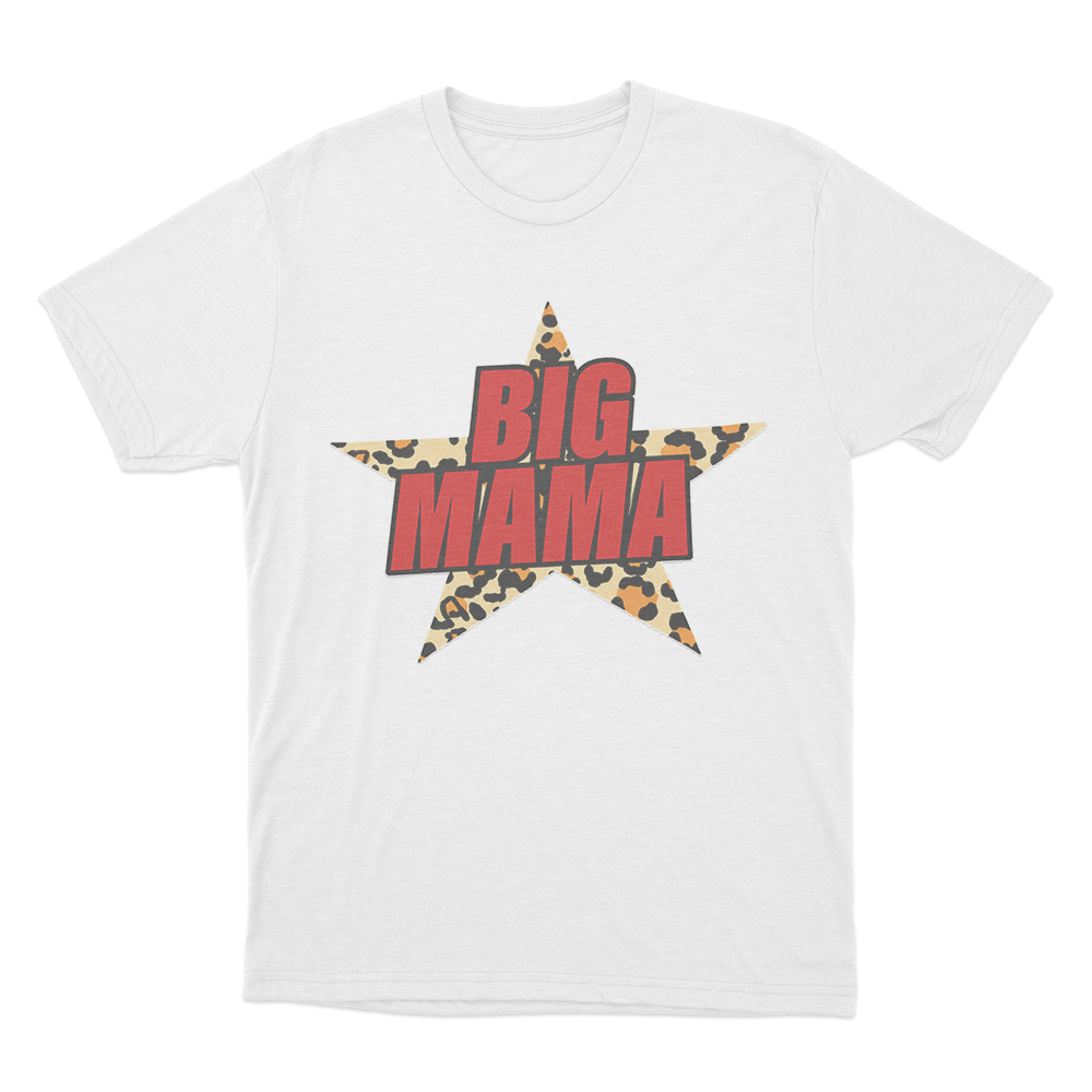 Big Mama Leopard Star Unisex T Shirt White Big Mama Leopard Star Unisex T Shirt White 1