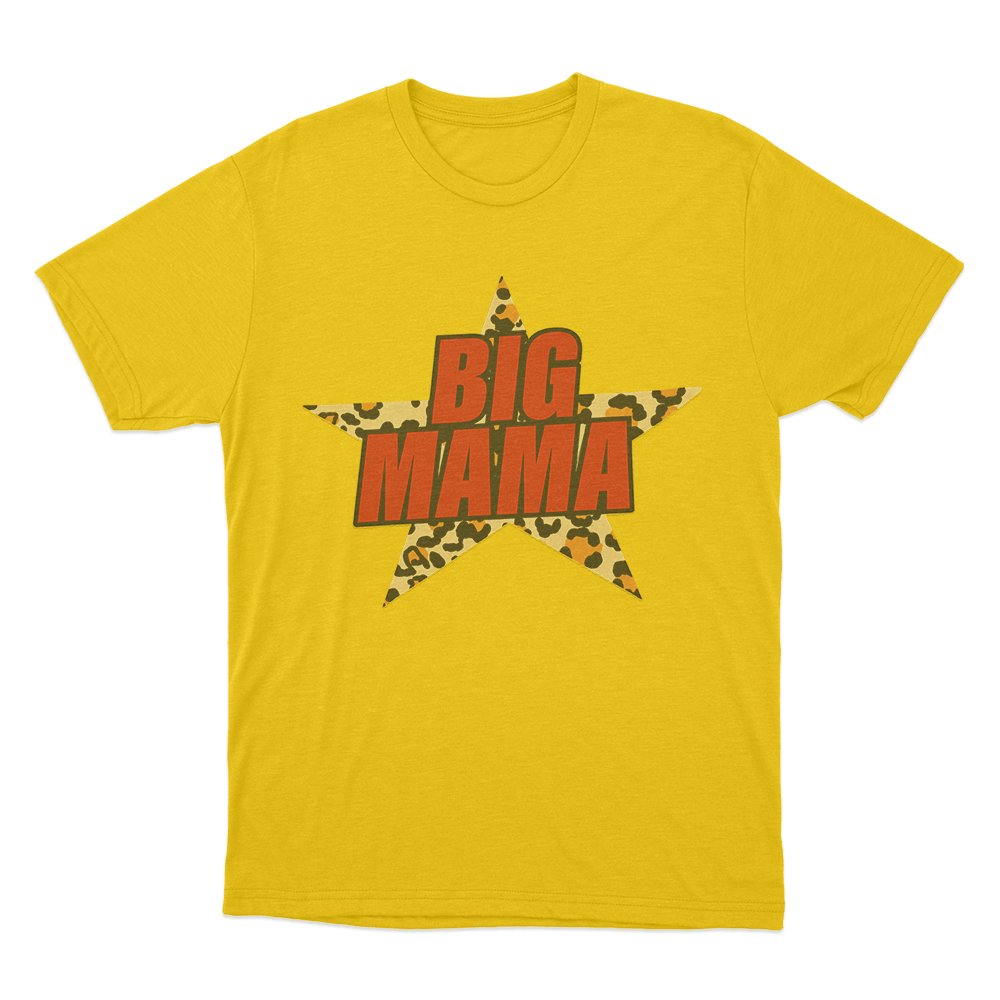 Big Mama Leopard Star Unisex T Shirt Yellow Big Mama Leopard Star Unisex T Shirt Yellow 1